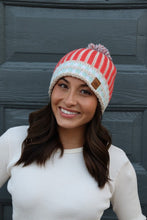 Load image into Gallery viewer, Tangerine Fleece Lined Knit Hat with Pom
