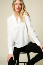 Load image into Gallery viewer, Lumiere V-neck Ivory Blouse

