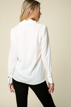 Load image into Gallery viewer, Lumiere V-neck Ivory Blouse
