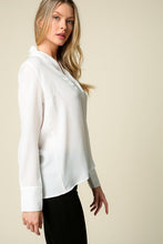 Load image into Gallery viewer, Lumiere V-neck Ivory Blouse
