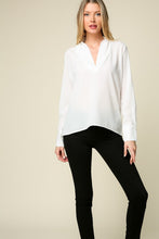 Load image into Gallery viewer, Lumiere V-neck Ivory Blouse
