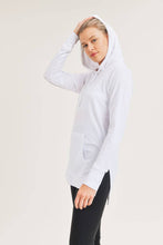 Load image into Gallery viewer, Hoodie Hi-Lo Raglan Pullover-WHITE
