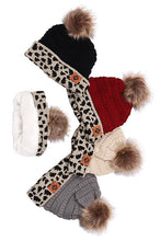 Load image into Gallery viewer, Fleece Lined Leopard Beanies
