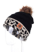 Load image into Gallery viewer, Fleece Lined Leopard Beanies

