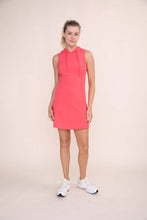 Load image into Gallery viewer, Mono B - Hooded Active Dress-Hibiscus - FINAL SALE
