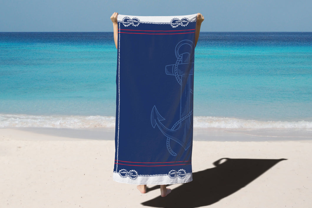 Beach Towel - Anchor Design