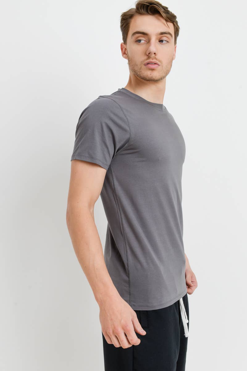 Cool Touch Crewneck Essential Active Shirt-GRAY