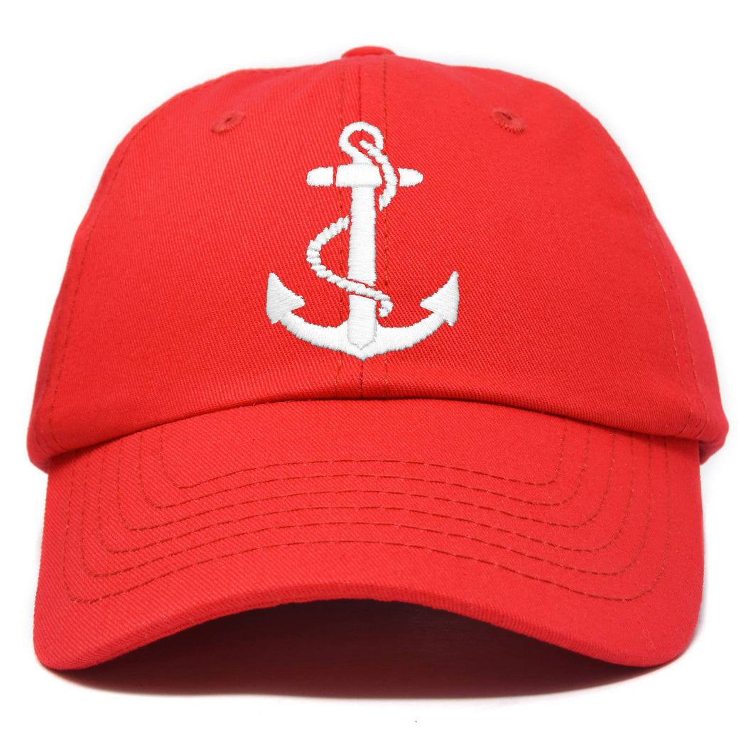 Anchor Hat Sailing Ball Cap-RED