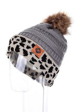 Load image into Gallery viewer, Fleece Lined Leopard Beanies
