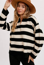 Load image into Gallery viewer, Striped Collared Pullover
