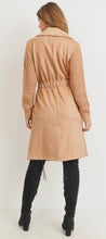 Load image into Gallery viewer, Sweater Sleeve Suede Cinched Waist Coat
