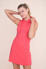 Load image into Gallery viewer, Mono B - Hooded Active Dress-Hibiscus - FINAL SALE
