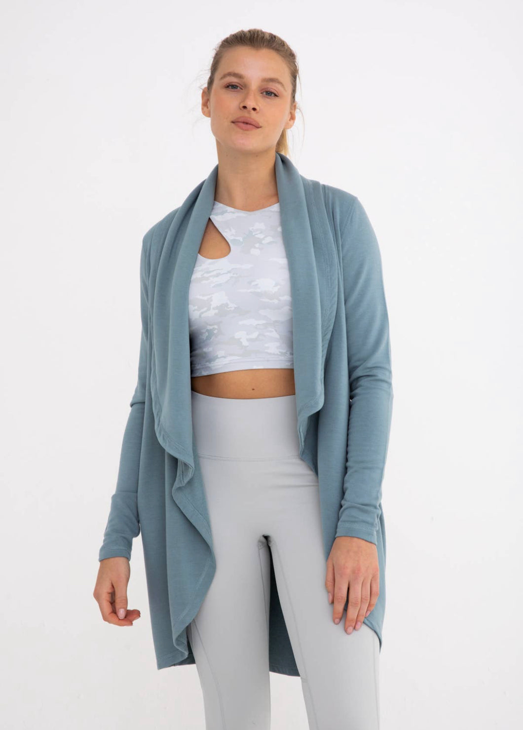 Fleece Lined Flowy Open Cardigan
