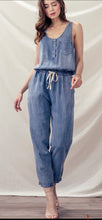 Load image into Gallery viewer, TENCEL DRAWSTRING SLEEVELESS JUMPSUIT
