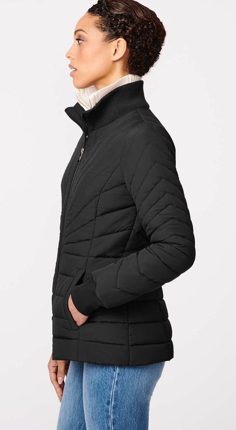 Bernardo Sleek Rays Puffer Jacket