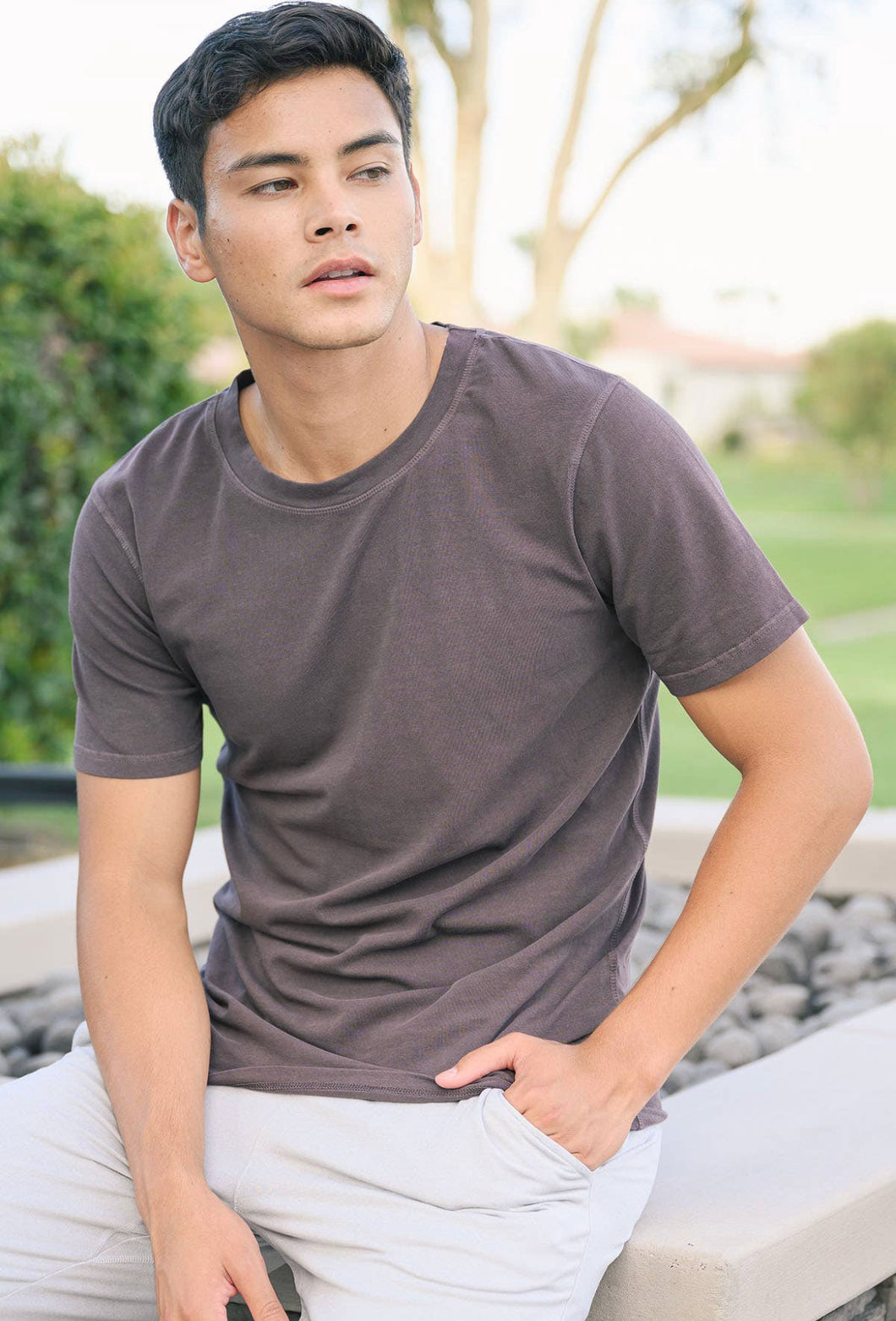 Pima Cotton Breathable Scallop Hem Tee