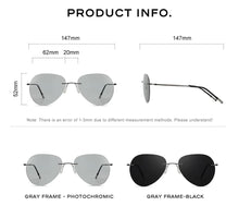 Load image into Gallery viewer, Polarized Unisex Rimless Aviation Sun Glasses
