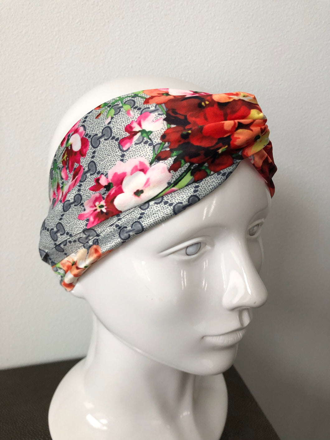 Floral Satin Elastic Headband