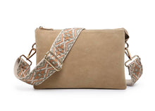 Load image into Gallery viewer, Izzy Faux Suede Crossbody w/ Two Guitar Straps
