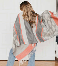 Load image into Gallery viewer, Lauren Red Stripe Leopard Scarf
