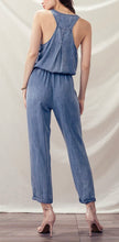 Load image into Gallery viewer, TENCEL DRAWSTRING SLEEVELESS JUMPSUIT
