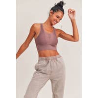 Load image into Gallery viewer, Laser Cut Seamless Sports Bra - Mauve
