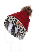 Load image into Gallery viewer, Fleece Lined Leopard Beanies
