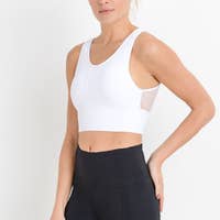 Load image into Gallery viewer, Laser Cut Seamless Sports Bra-White
