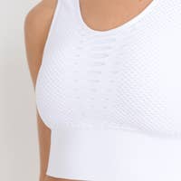 Load image into Gallery viewer, Laser Cut Seamless Sports Bra-White
