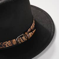 Load image into Gallery viewer, Faux Wool Fedora Adjustable Hat

