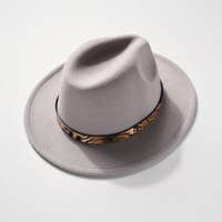 Load image into Gallery viewer, Faux Wool Fedora Adjustable Hat
