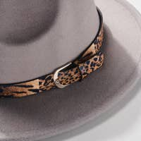 Load image into Gallery viewer, Faux Wool Fedora Adjustable Hat
