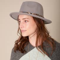 Load image into Gallery viewer, Faux Wool Fedora Adjustable Hat
